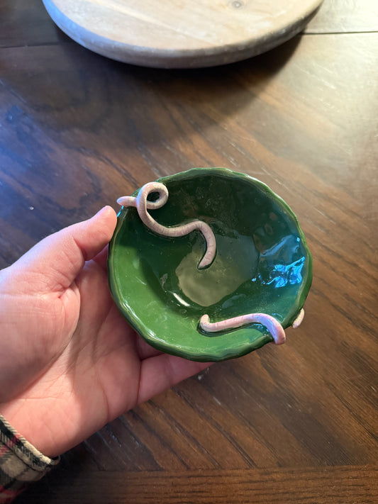 Ceramic Worm Trinket Bowl