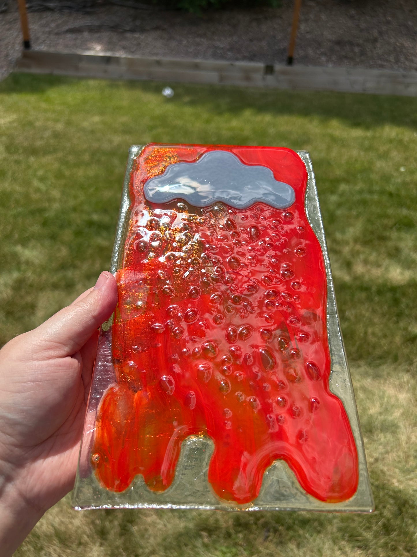 Fused Glass Portrait "Devil's Rain 2"