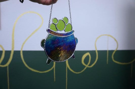 Bubbling Cauldron Stained Glass Sun Catcher