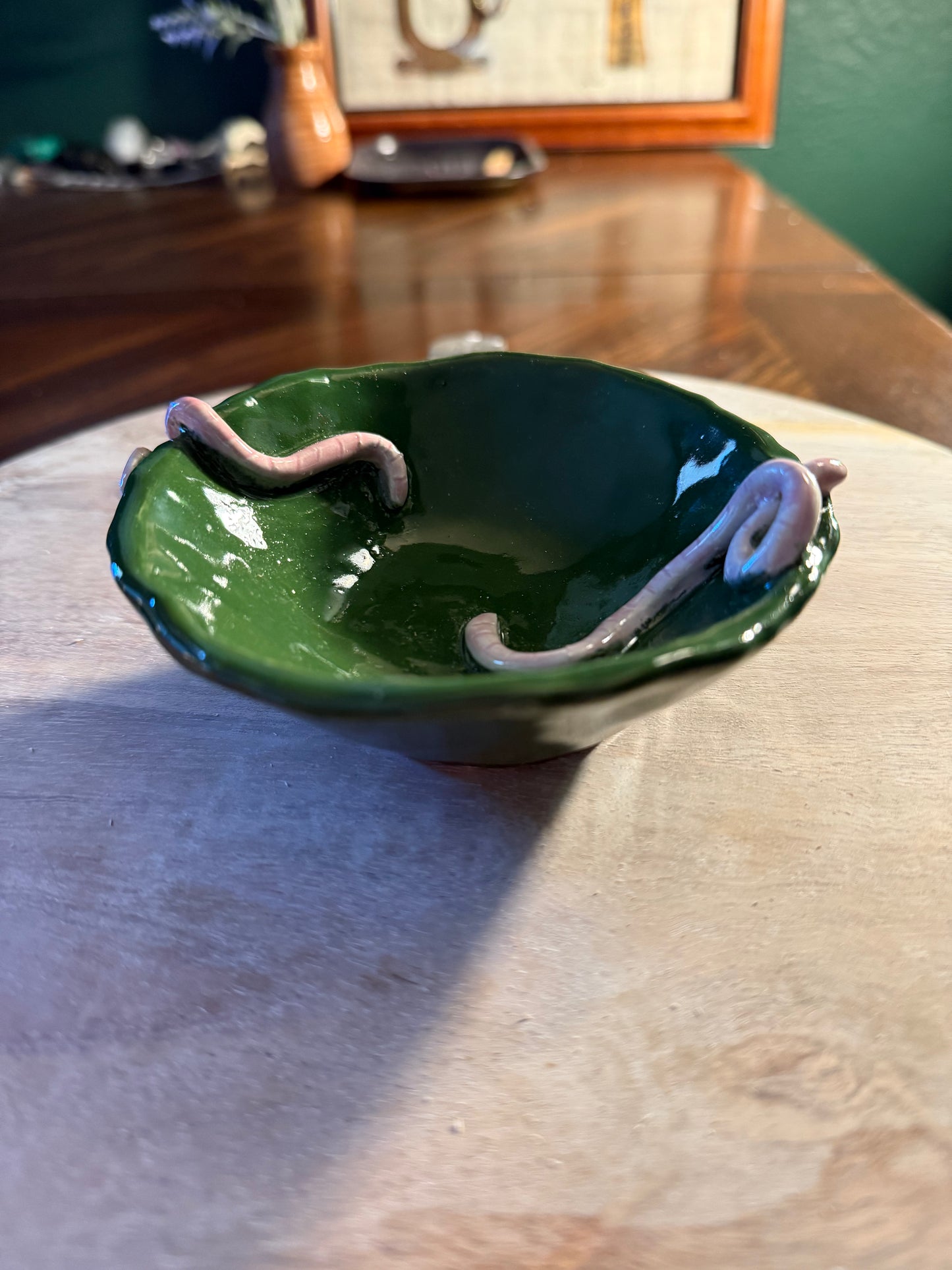 Ceramic Worm Trinket Bowl