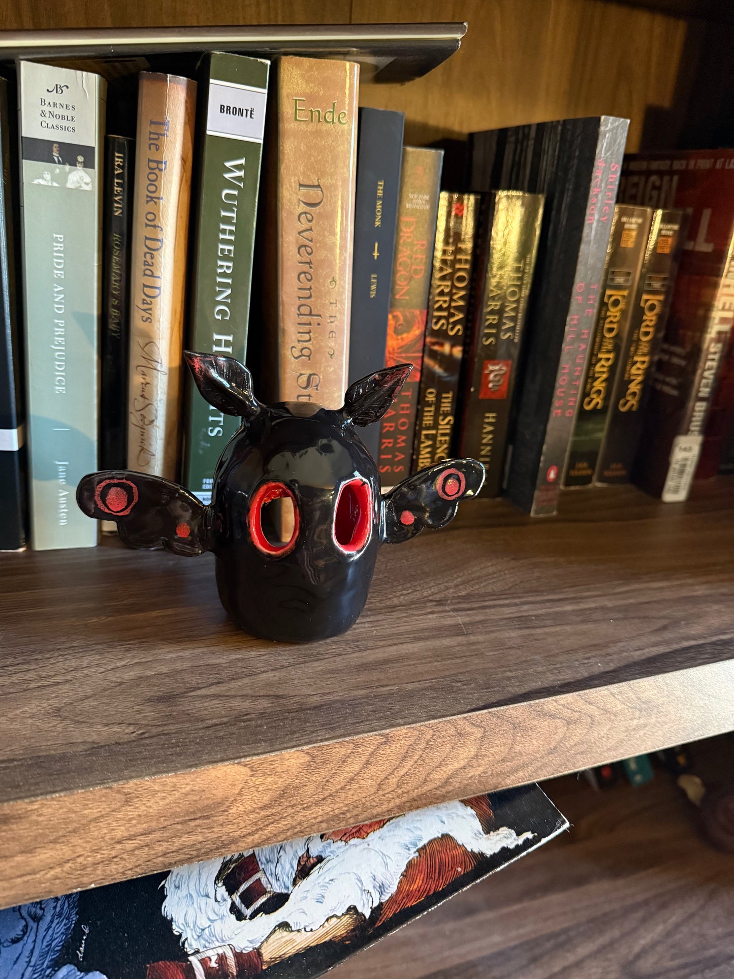 Mothman Ceramic Tea Light or Incense Holder
