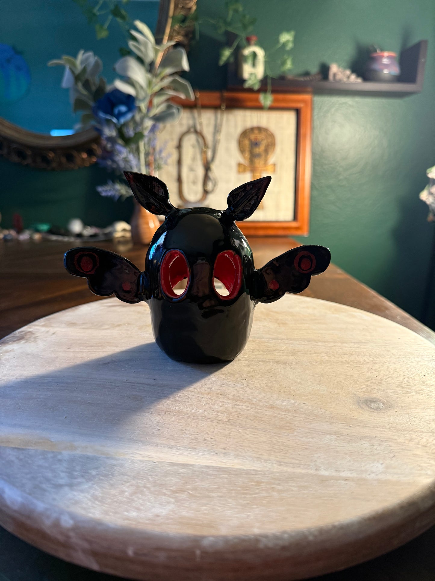 Mothman Ceramic Tea Light or Incense Holder