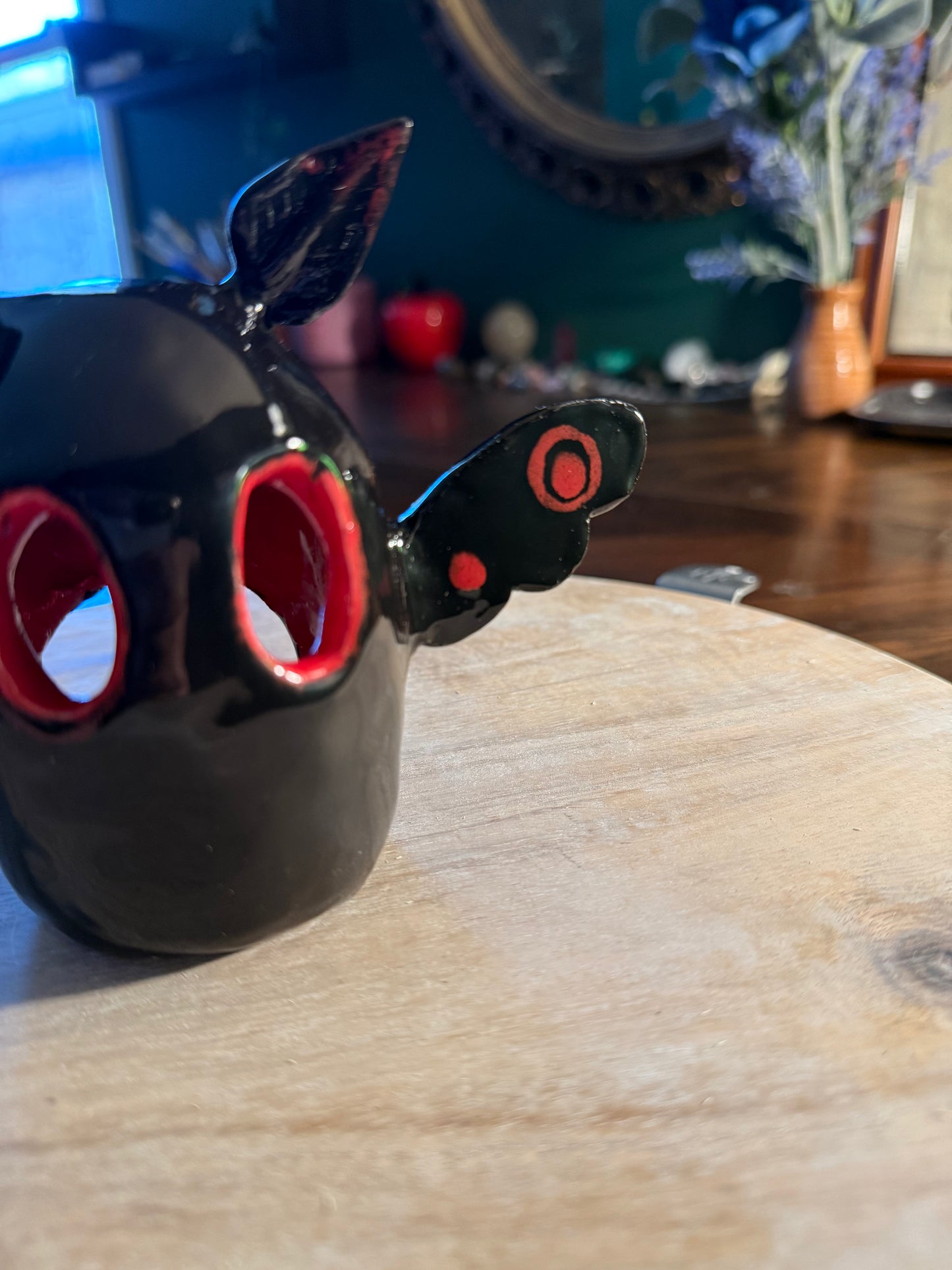 Mothman Ceramic Tea Light or Incense Holder