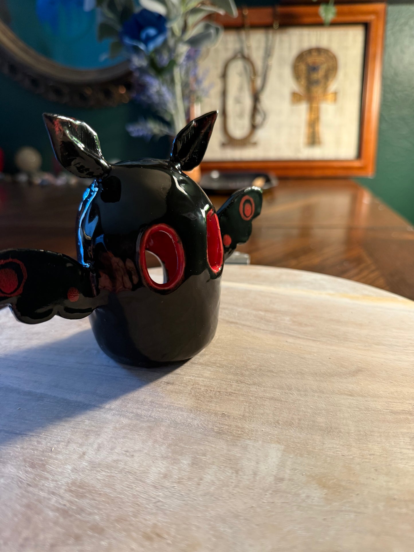Mothman Ceramic Tea Light or Incense Holder