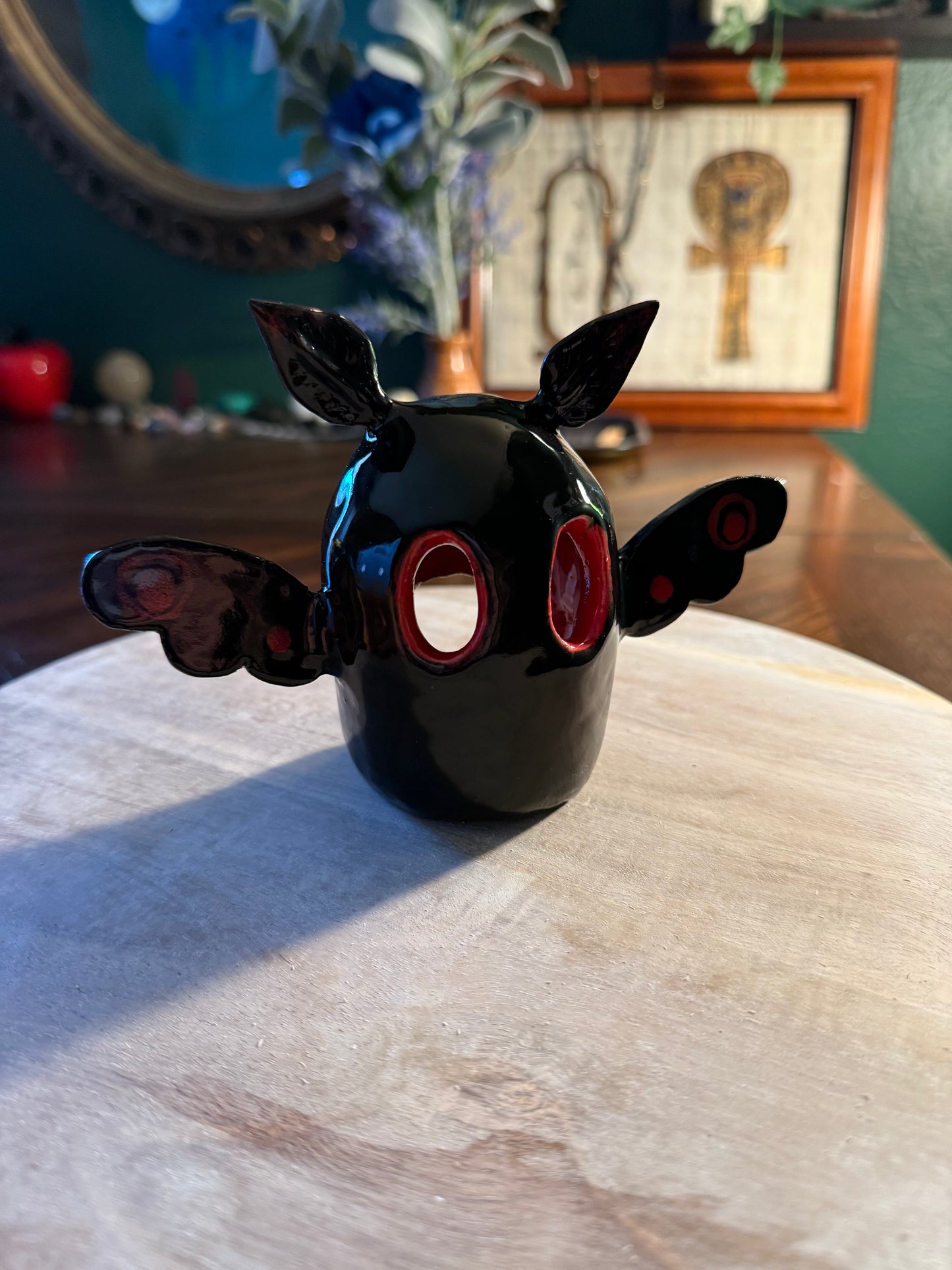 Mothman Ceramic Tea Light or Incense Holder