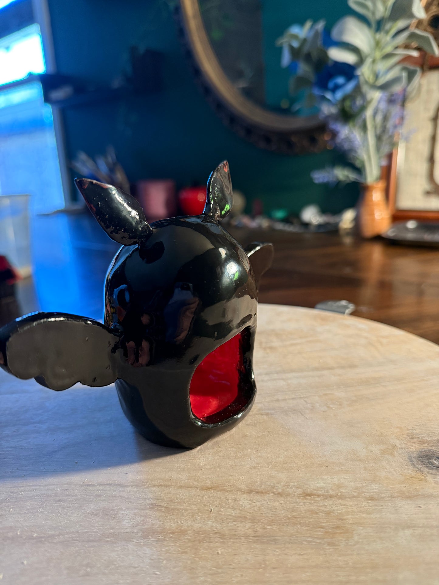 Mothman Ceramic Tea Light or Incense Holder