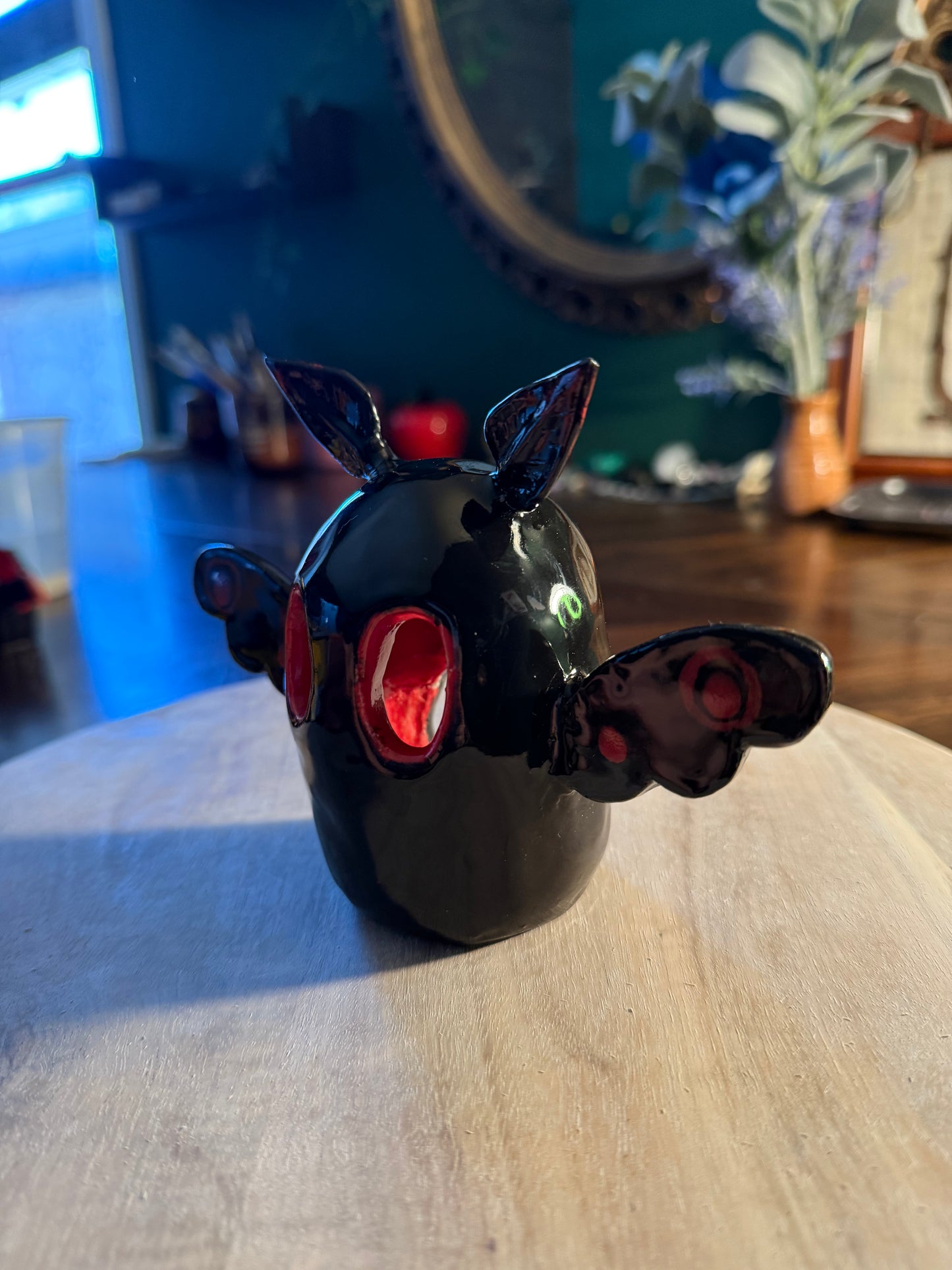 Mothman Ceramic Tea Light or Incense Holder