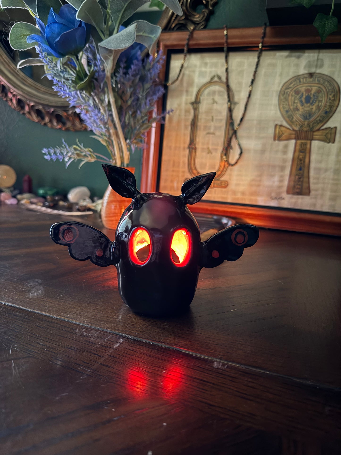 Mothman Ceramic Tea Light or Incense Holder