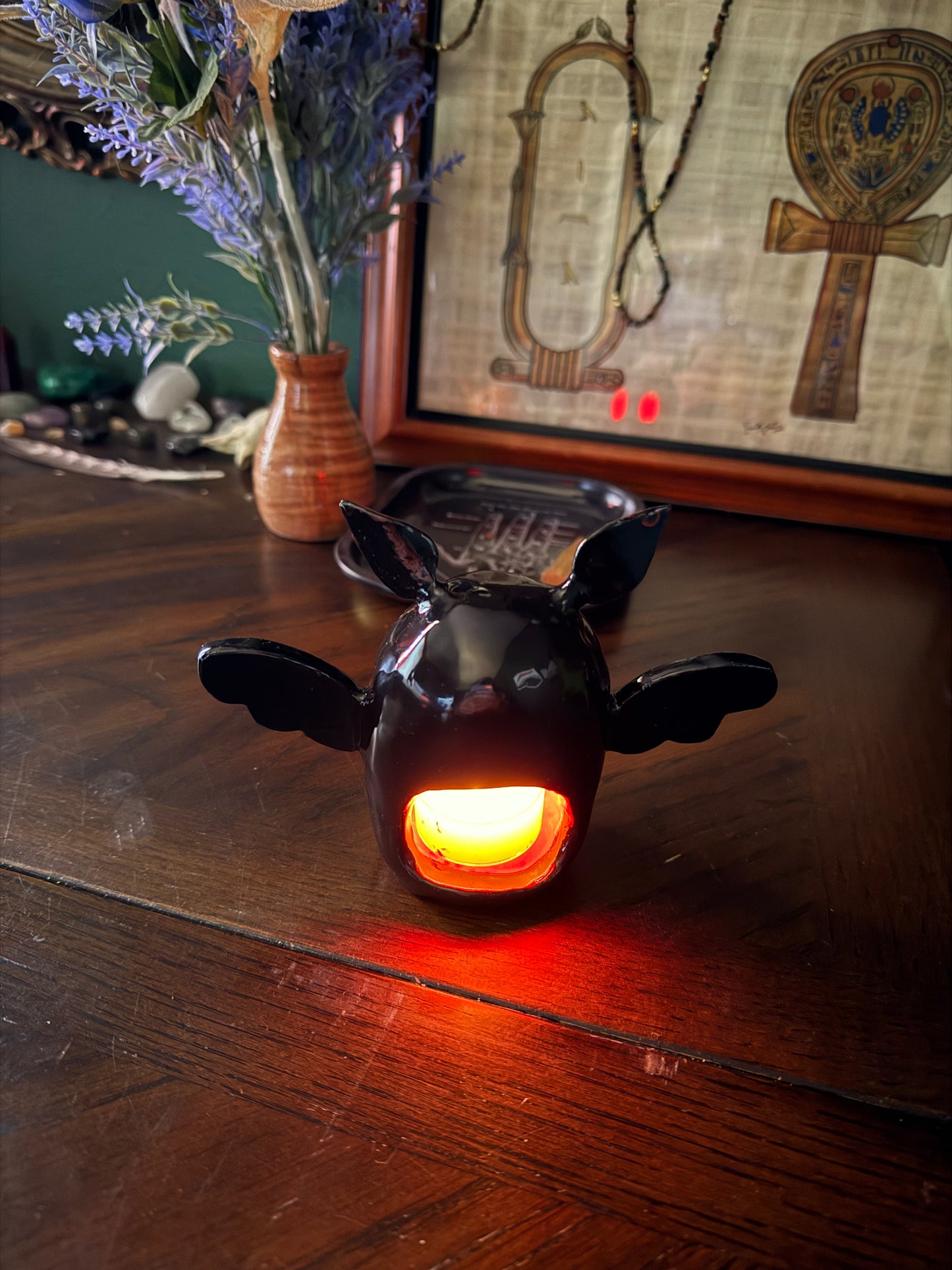Mothman Ceramic Tea Light or Incense Holder