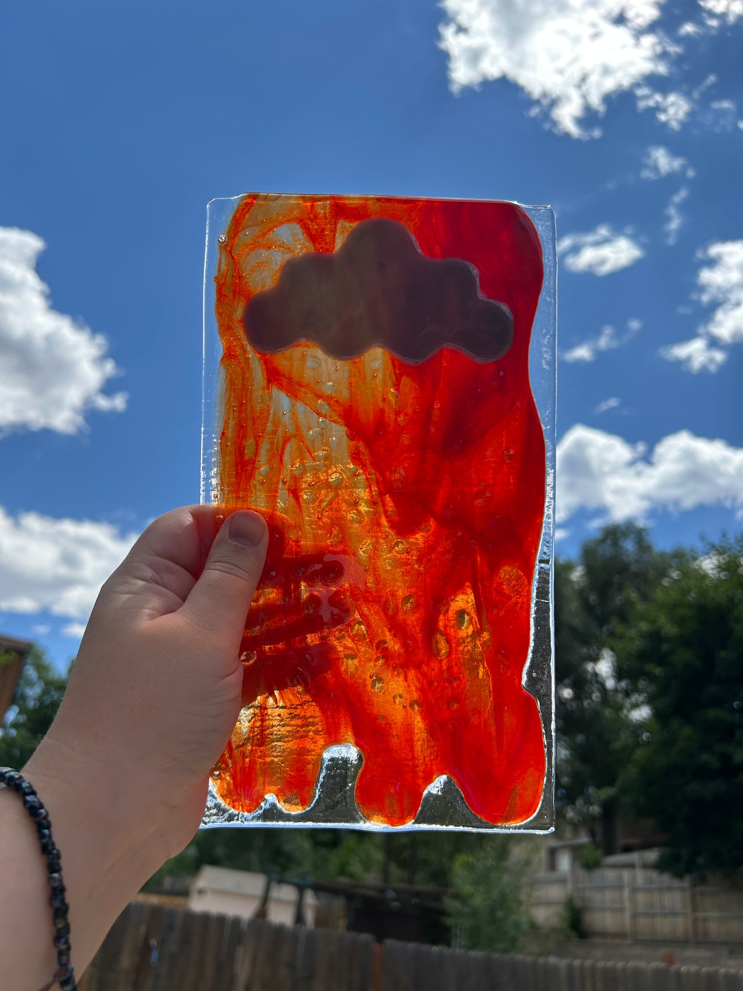 Fused Glass Portrait "Devil's Rain 2"