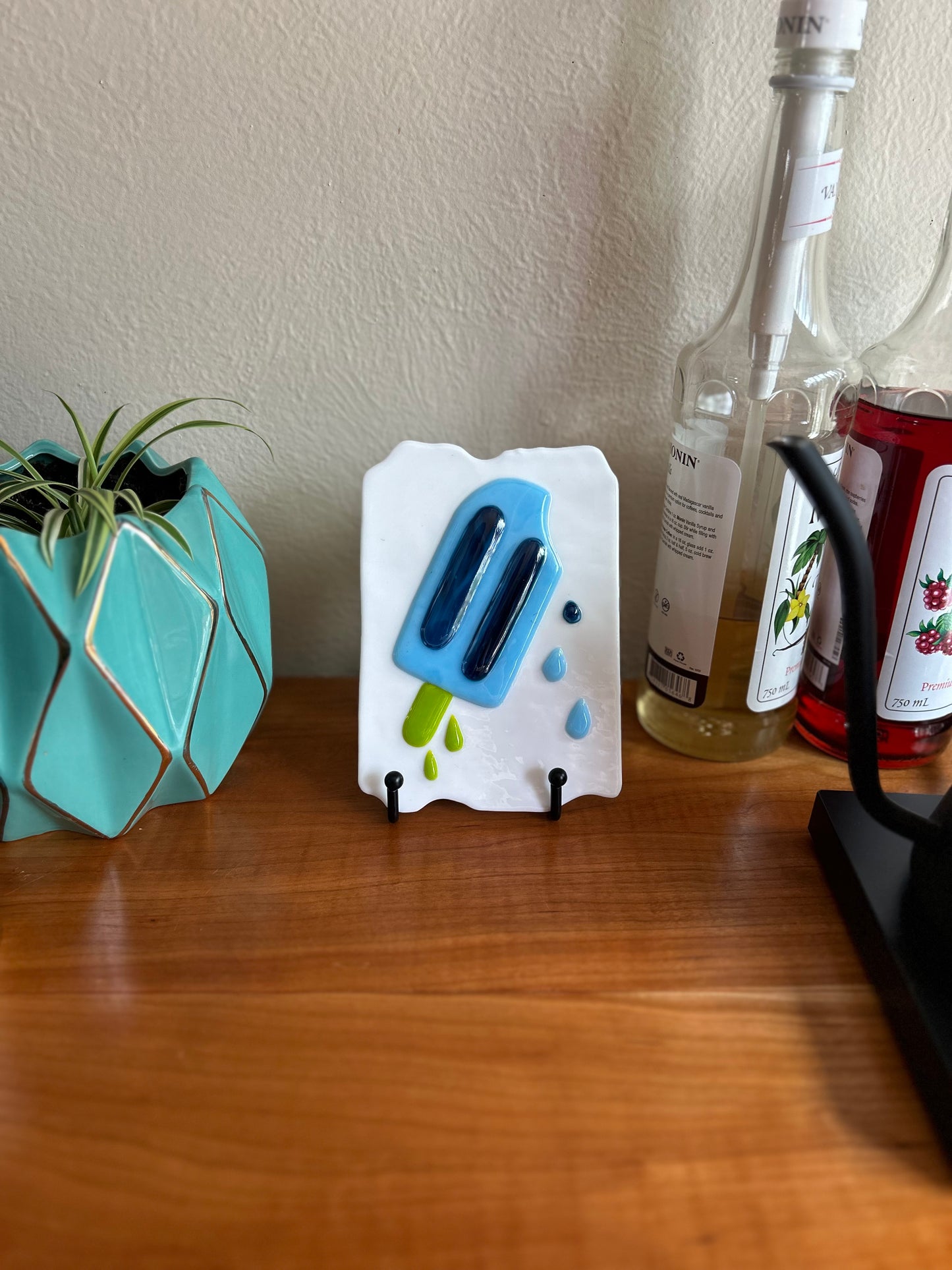 Melting Popsicle Fused Glass Portrait