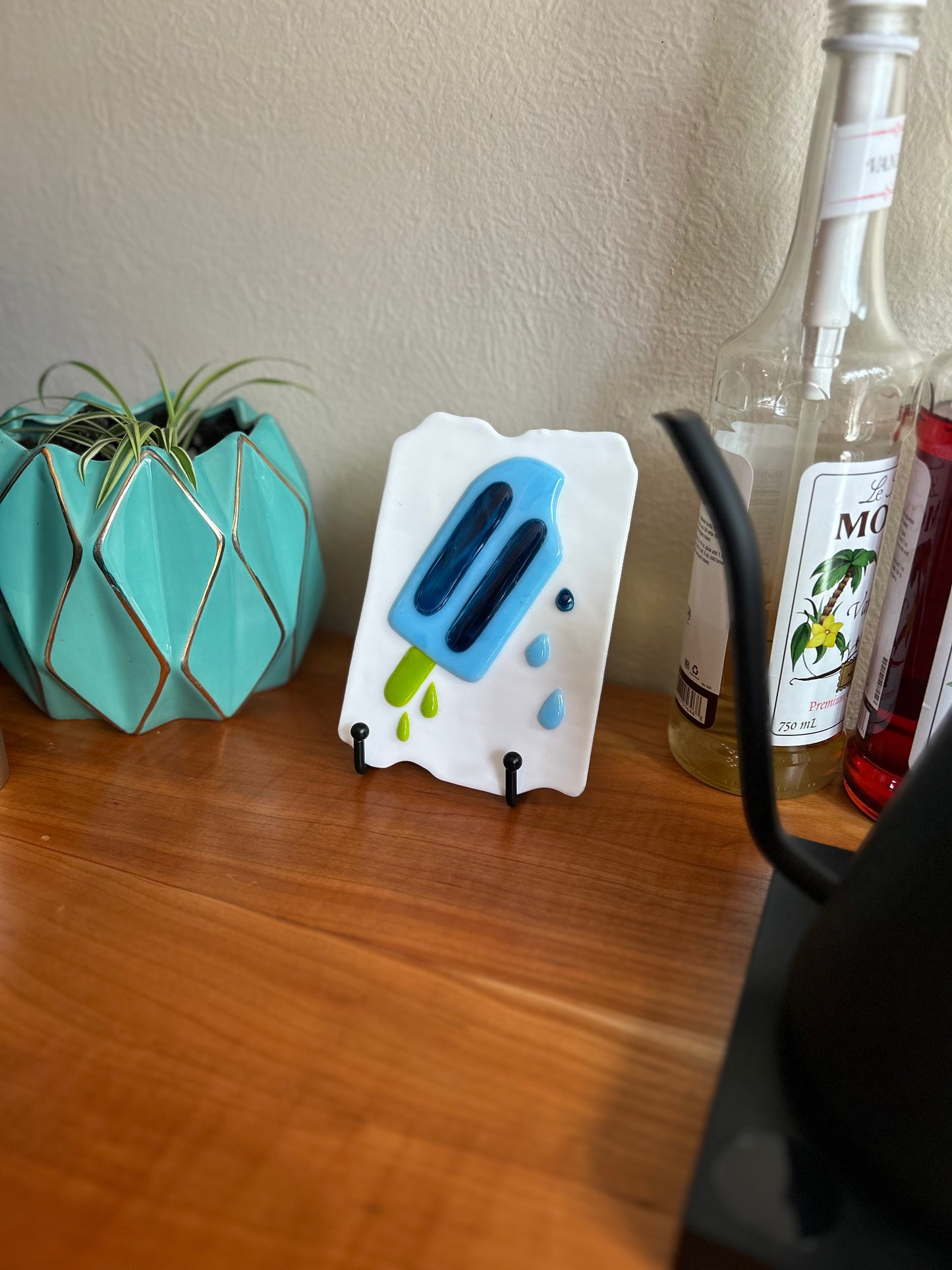 Melting Popsicle Fused Glass Portrait