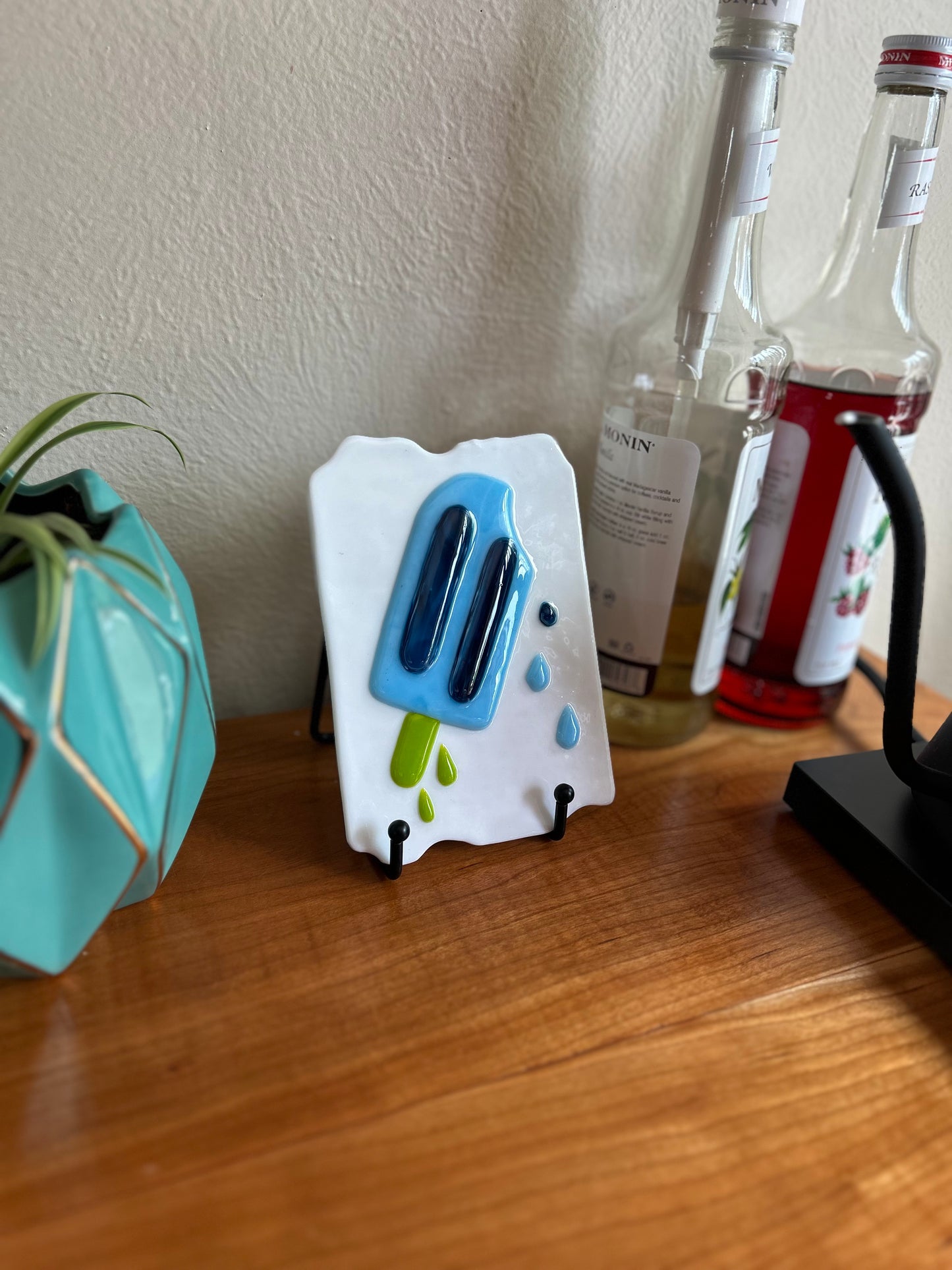 Melting Popsicle Fused Glass Portrait