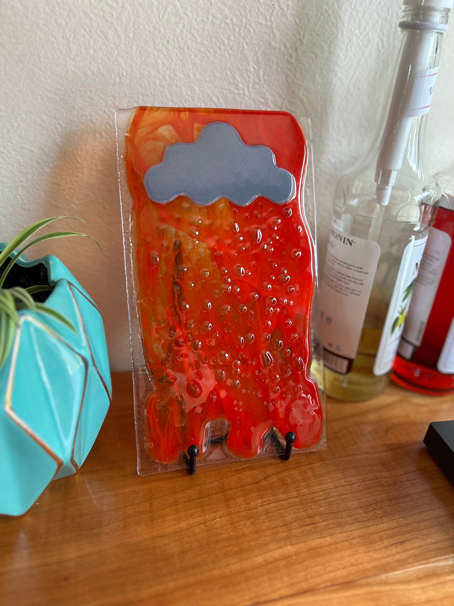 Fused Glass Portrait "Devil's Rain 2"