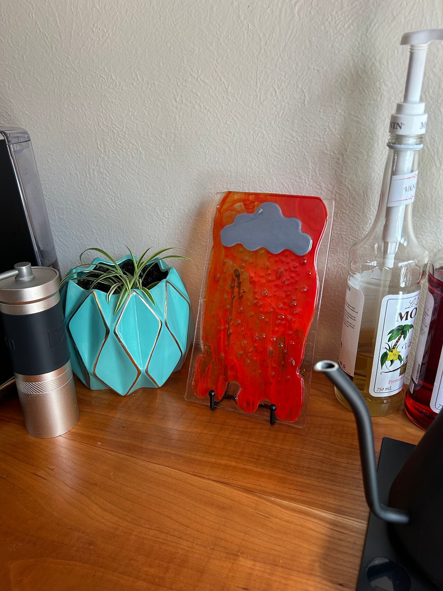 Fused Glass Portrait "Devil's Rain 2"