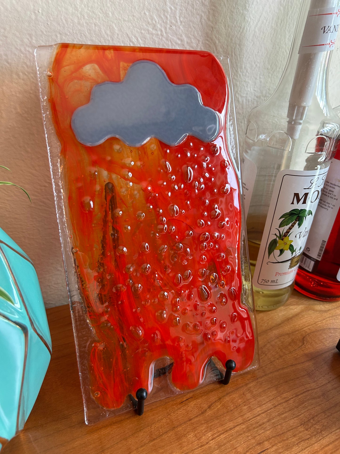 Fused Glass Portrait "Devil's Rain 2"