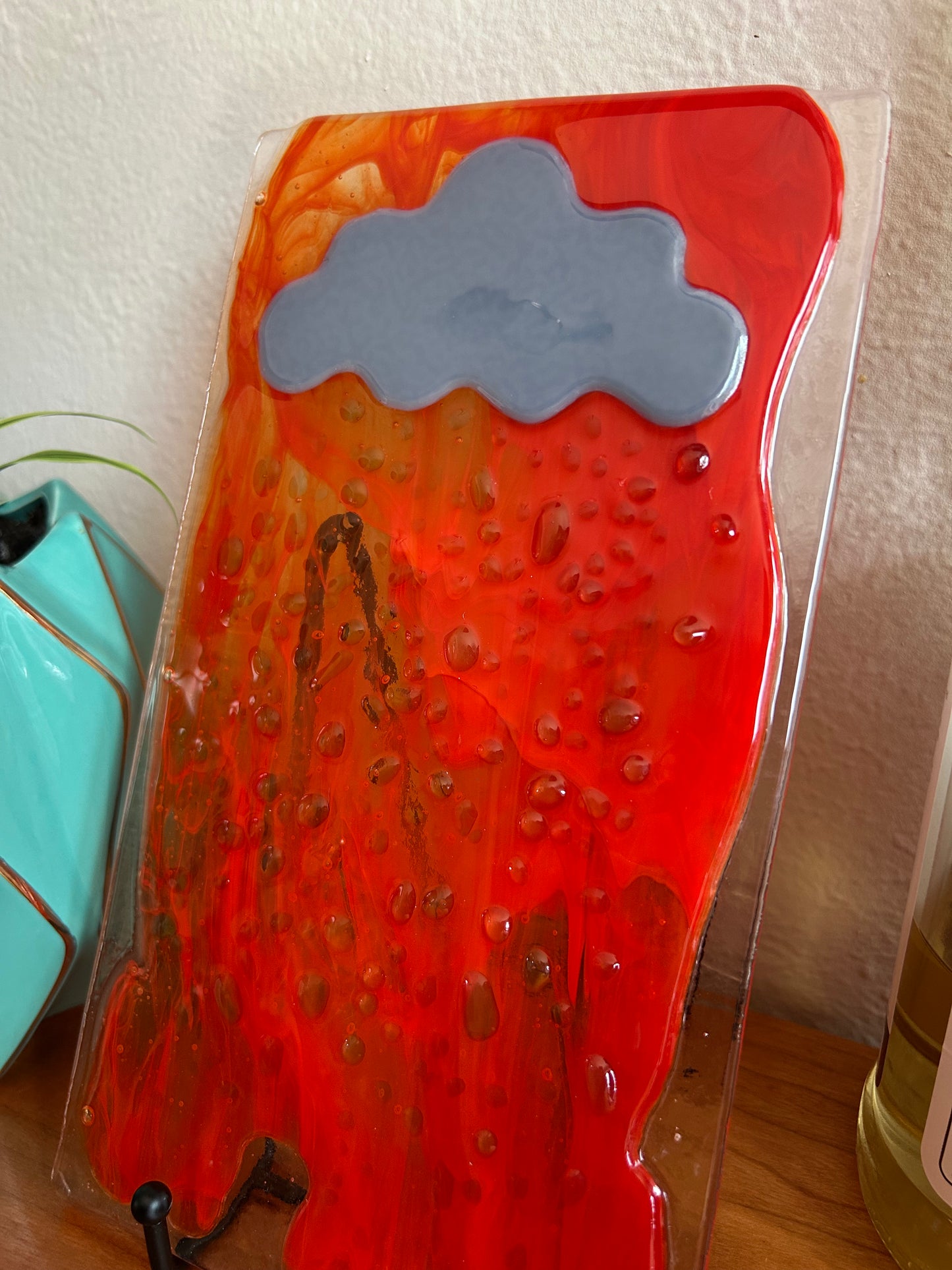 Fused Glass Portrait "Devil's Rain 2"