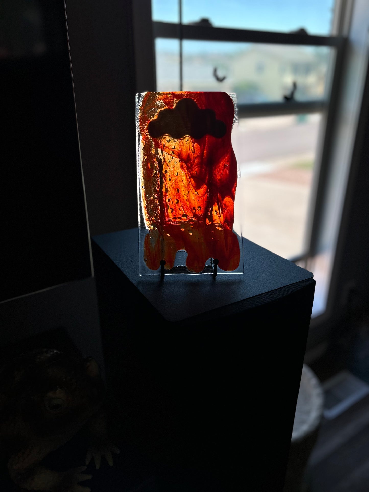 Fused Glass Portrait "Devil's Rain 2"