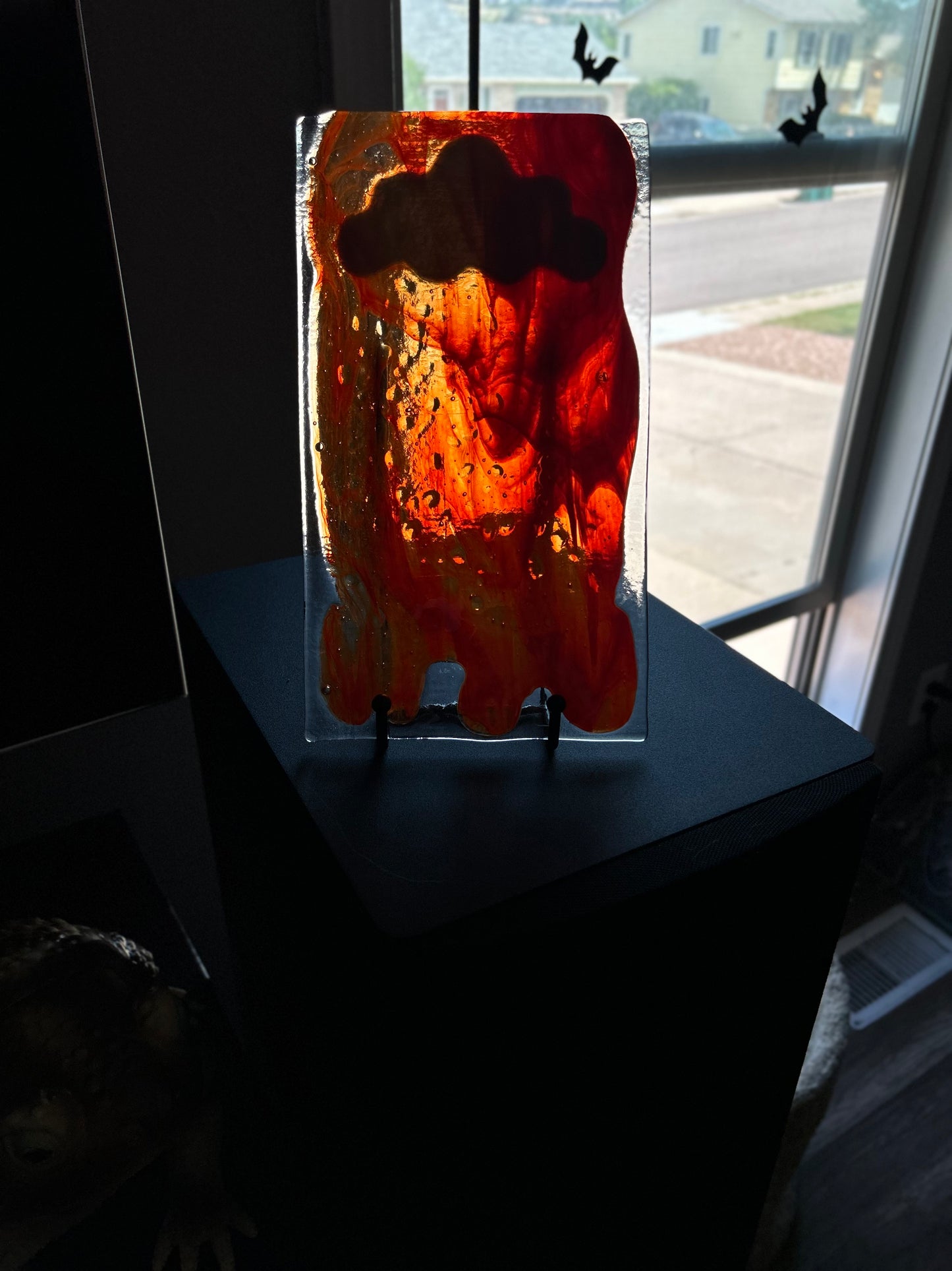 Fused Glass Portrait "Devil's Rain 2"