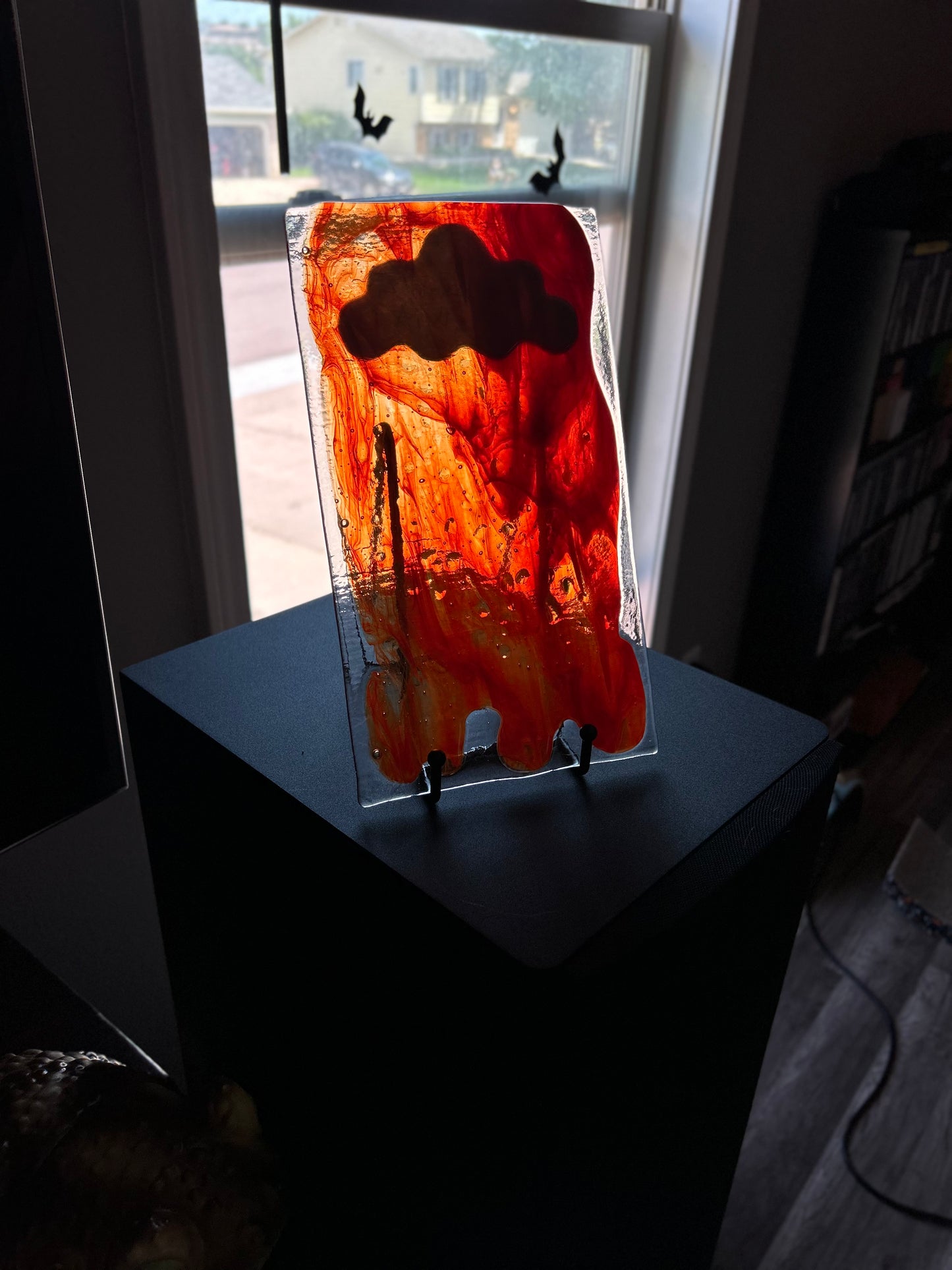 Fused Glass Portrait "Devil's Rain 2"