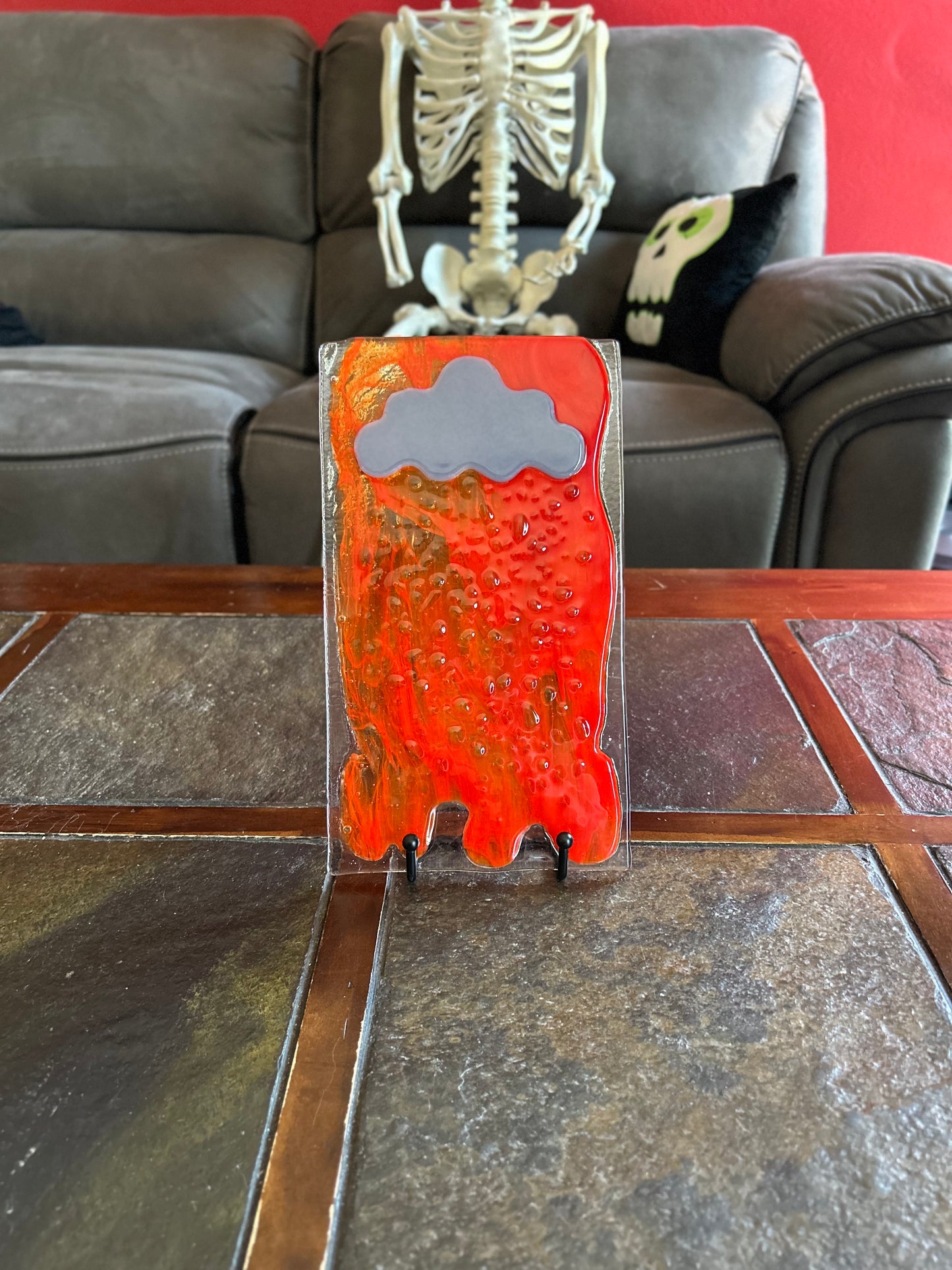 Fused Glass Portrait "Devil's Rain 2"