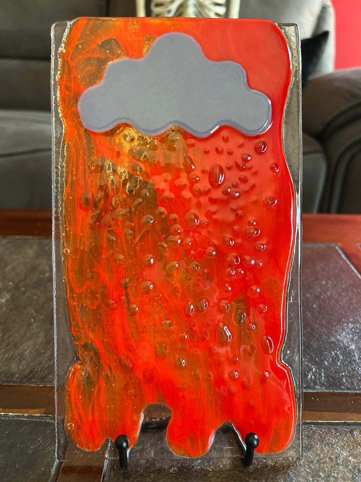 Fused Glass Portrait "Devil's Rain 2"